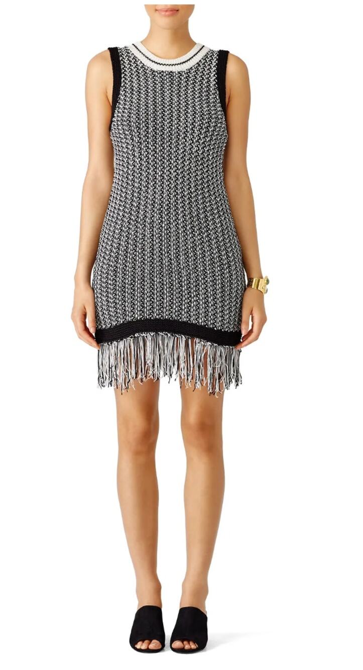 English Factory Knit Fringed Dress size S